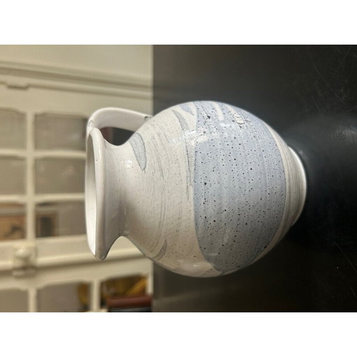 Vintage blauwe keramische kruik, West-Duitsland 1970