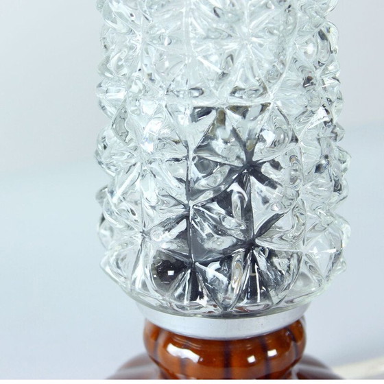 Image 1 of Mid century tafellamp van keramiek & glas, Tsjecho-Slowakije 1960