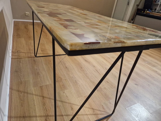 Image 1 of Vintage Onyx Desk - Jaren 60 - Design - Sidetable