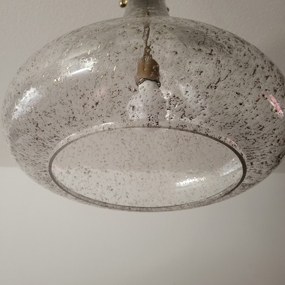 Image 1 of Goutte Design Geblazen en Gebobbeld Glas Hanglamp, Hoofdstad Verlichting