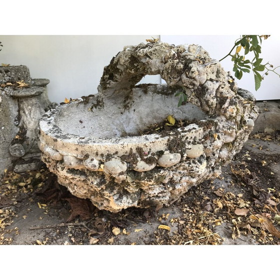 Image 1 of Vintage cement mand plantenbak, 1950