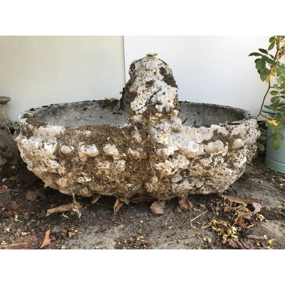 Image 1 of Vintage cement mand plantenbak, 1950