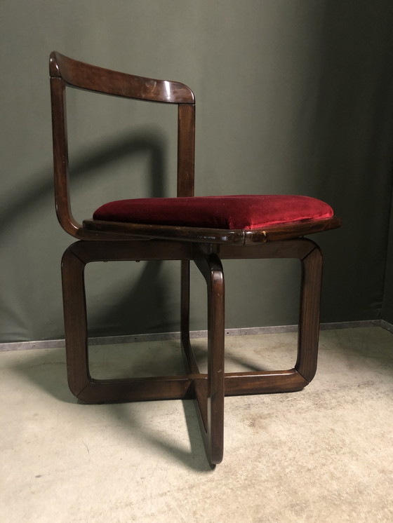 Image 1 of 4x Italiaanse vintage eetkamerstoel