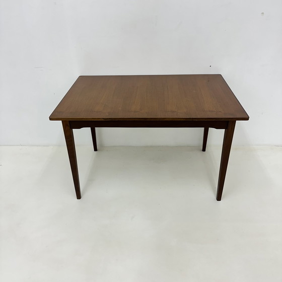 Image 1 of Topform uitschuifbare eettafel teakhout , 1960S
