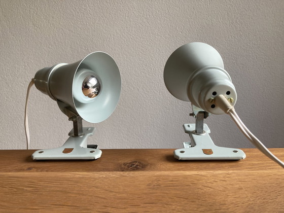 Image 1 of 2x Vintage Philips klemlamp