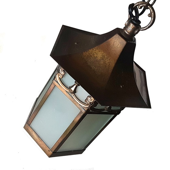 Image 1 of Vintage zeshoekige lantaarn plafondlamp