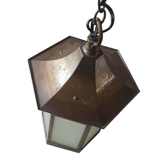 Image 1 of Vintage zeshoekige lantaarn plafondlamp