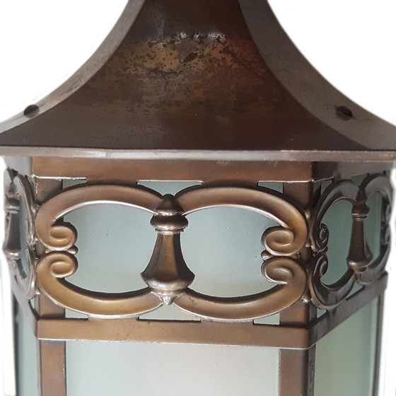 Image 1 of Vintage zeshoekige lantaarn plafondlamp