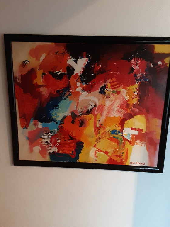 Image 1 of Theo Den Boon-Abstract Schilderij Op Linnen 1991