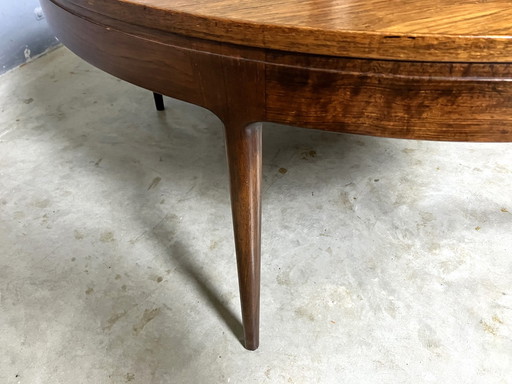 Mid Century ronde Salontafel Palissander