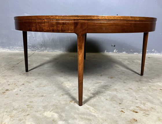 Image 1 of Mid Century ronde Salontafel Palissander