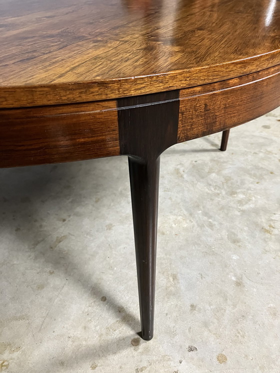 Image 1 of Mid Century ronde Salontafel Palissander