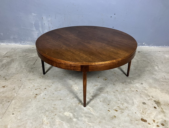 Image 1 of Mid Century ronde Salontafel Palissander