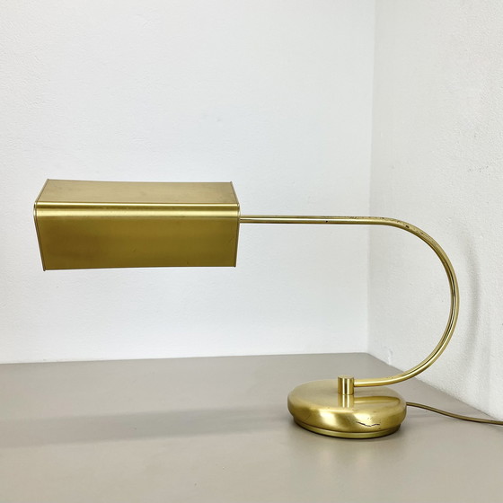 Image 1 of Zeldzame Xxl Space Age messing metalen Koch en Lowy stijl tafellamp, Duitsland 1970S