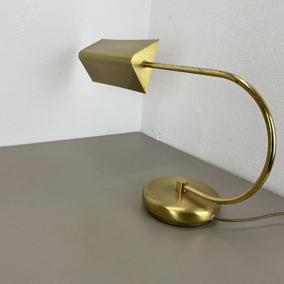 Image 1 of Zeldzame Xxl Space Age messing metalen Koch en Lowy stijl tafellamp, Duitsland 1970S