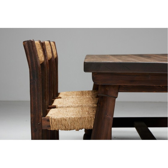 Image 1 of Vintage grenen tafel, Frankrijk 1950