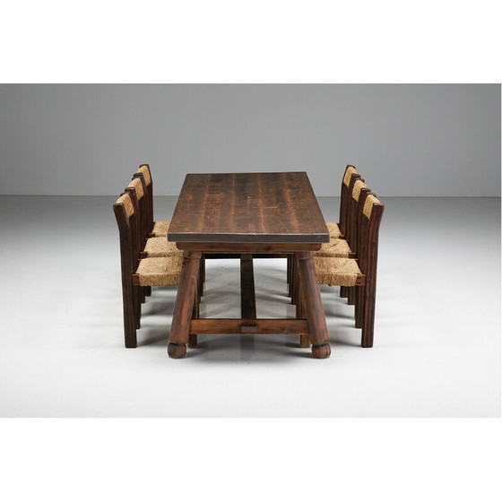 Image 1 of Vintage grenen tafel, Frankrijk 1950