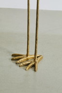 Goud metalen bijzettafel bijzettafel vogelachtig twee vogelpoten