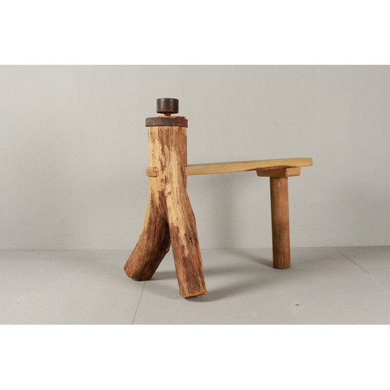 Image 1 of Vintage eikenhouten werkbank, 1980