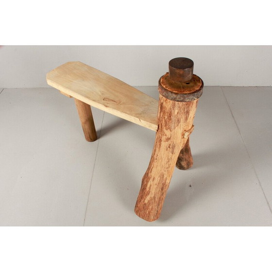 Image 1 of Vintage eikenhouten werkbank, 1980