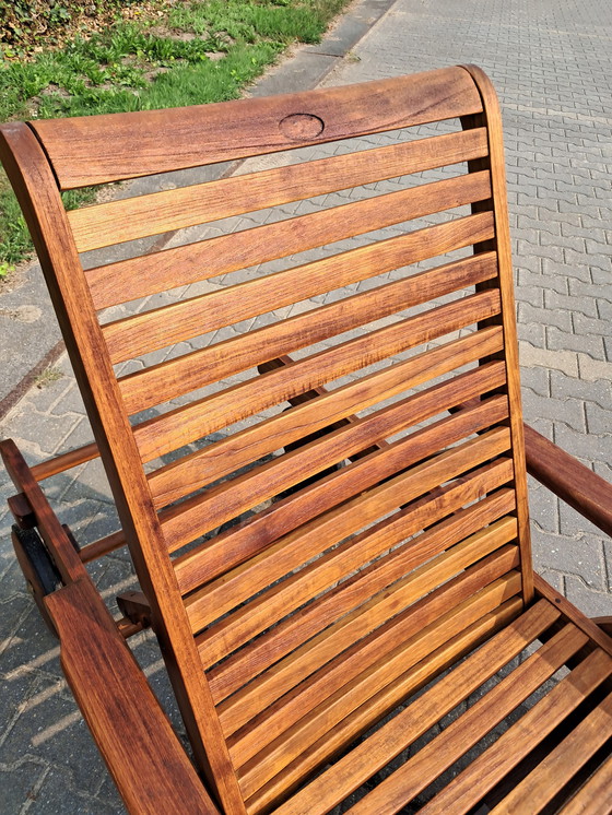 Image 1 of Hartman Prestige Teak Ligbed Met Hartman Kussen Havana Blue