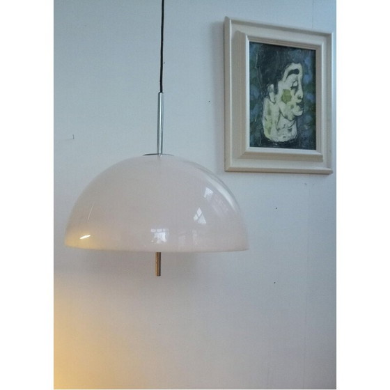 Image 1 of Vintage witte acryl hanglamp van Staff, 1970