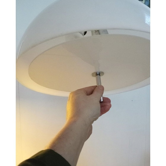Image 1 of Vintage witte acryl hanglamp van Staff, 1970