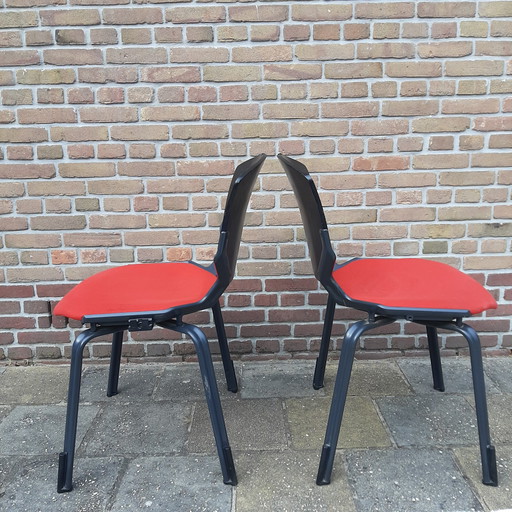 4x Froscher retro bureaustoelen