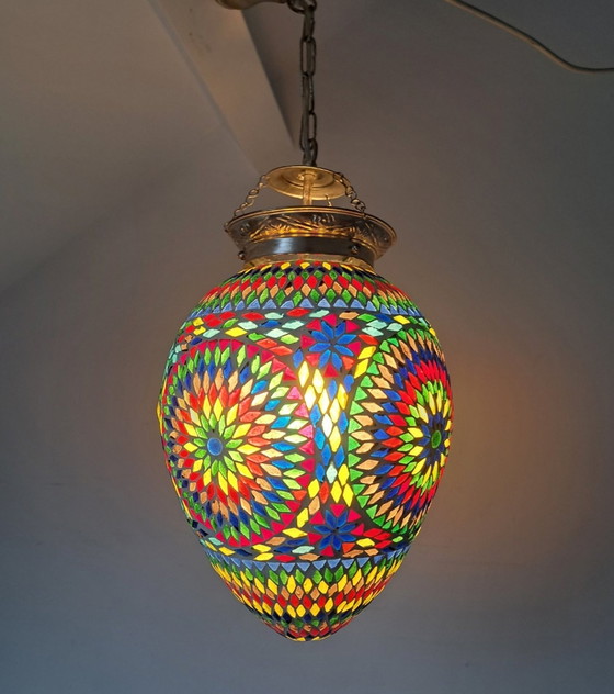 Image 1 of Vintage mozaiek hanglamp