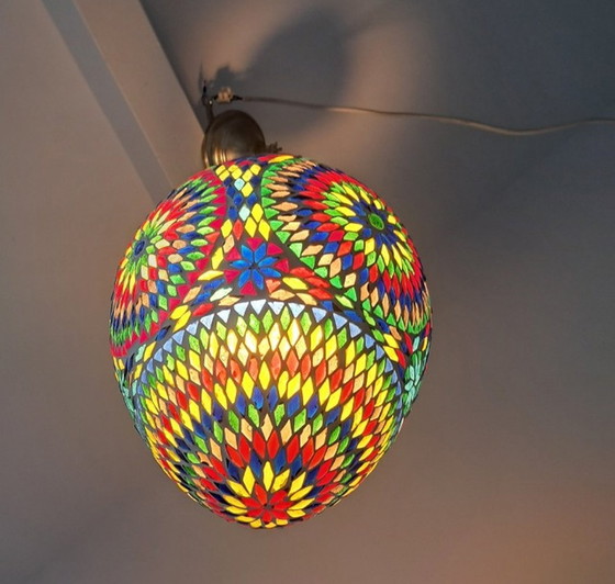 Image 1 of Vintage mozaiek hanglamp