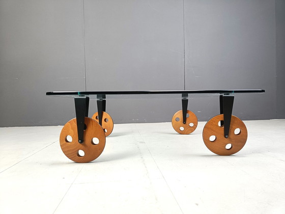 Image 1 of Salontafel 'Tavolo Con Ruote' van Gae Aulenti, 1965