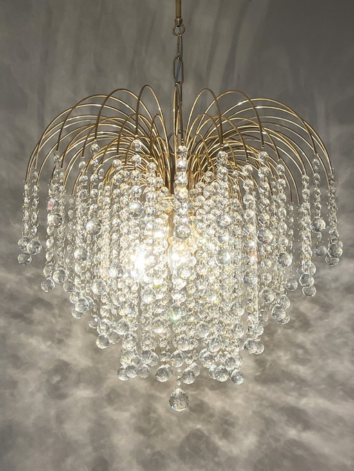 Swarovski Gemerkte Kristallen Kroonluchter Hanglamp 24Krt Verguld 