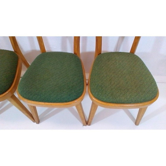Image 1 of Set van 4 vintage Tsjechische stoelen van Ton
