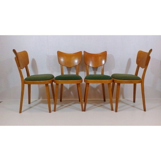 Image 1 of Set van 4 vintage Tsjechische stoelen van Ton