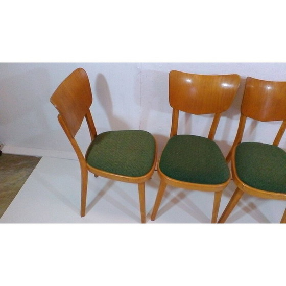 Image 1 of Set van 4 vintage Tsjechische stoelen van Ton
