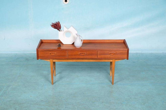 Image 1 of Vintage gerenoveerde sideboard teakhout, midmod 60s chest