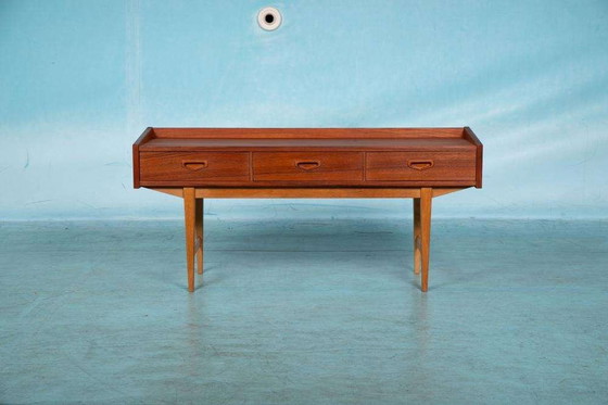 Image 1 of Vintage gerenoveerde sideboard teakhout, midmod 60s chest