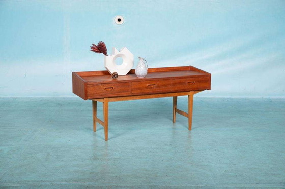 Image 1 of Vintage gerenoveerde sideboard teakhout, midmod 60s chest