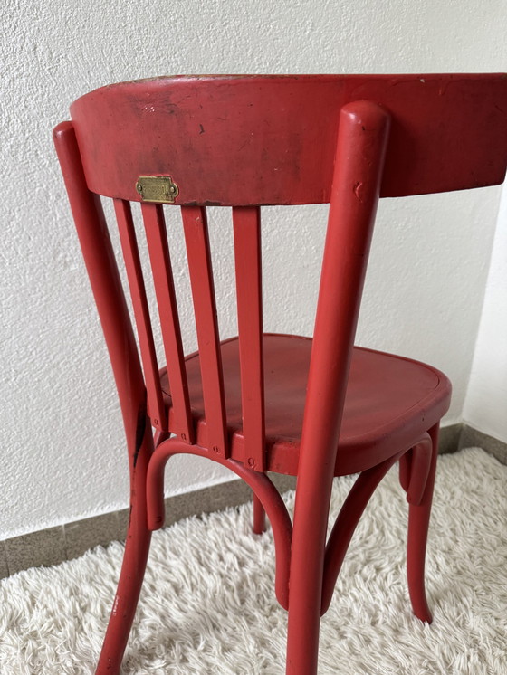 Image 1 of Bistro Stoel Gebogen Hout 50's Algerije