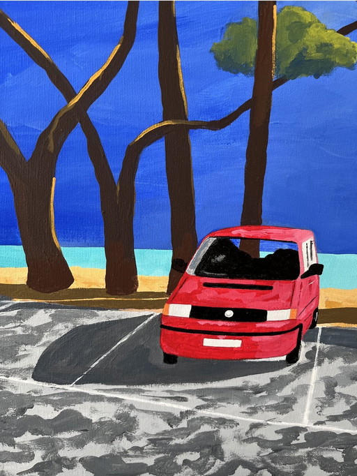 Van Life Au Cap Coz - Acryl Door Frédéric Cadiou