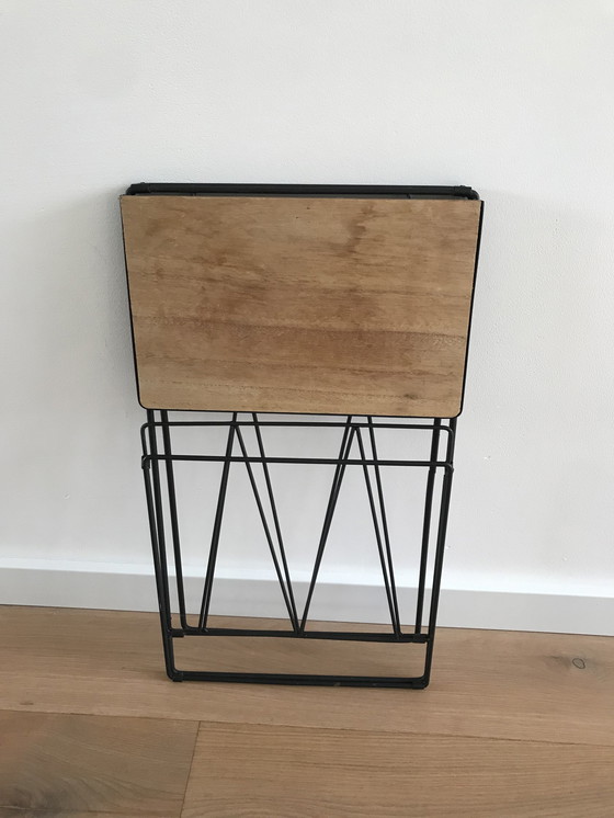 Image 1 of Mid-Century Bijzettafel -Magazine Rack Vintage