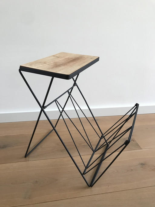 Mid-Century Bijzettafel -Magazine Rack Vintage