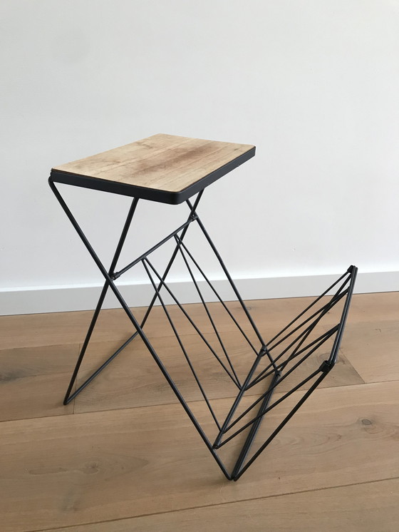 Image 1 of Mid-Century Bijzettafel -Magazine Rack Vintage