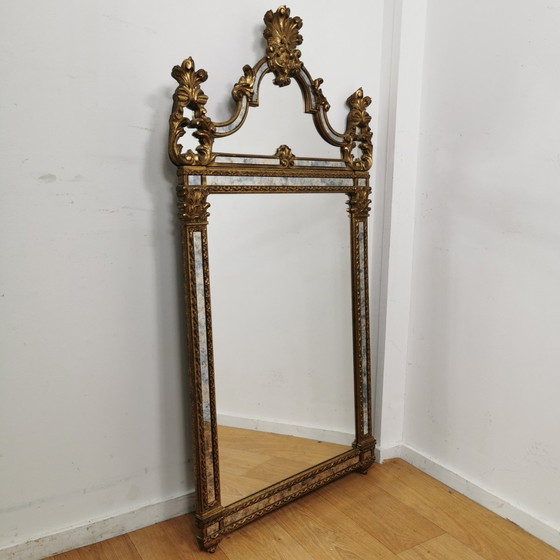 Image 1 of Vintage Deknudt Barok Brocante Rococo Spiegel Schouwspiegel