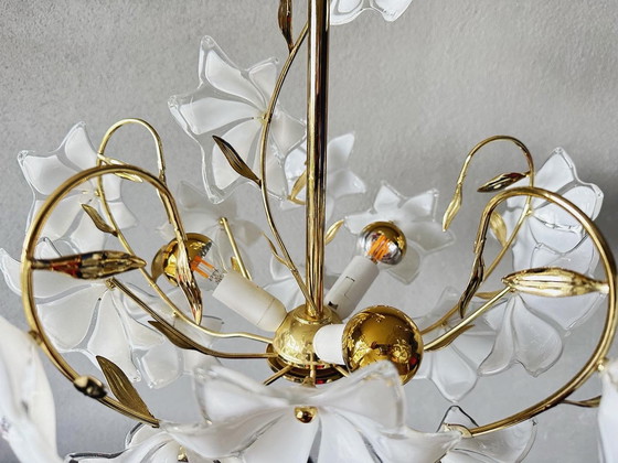 Image 1 of Vintage bloemen lamp