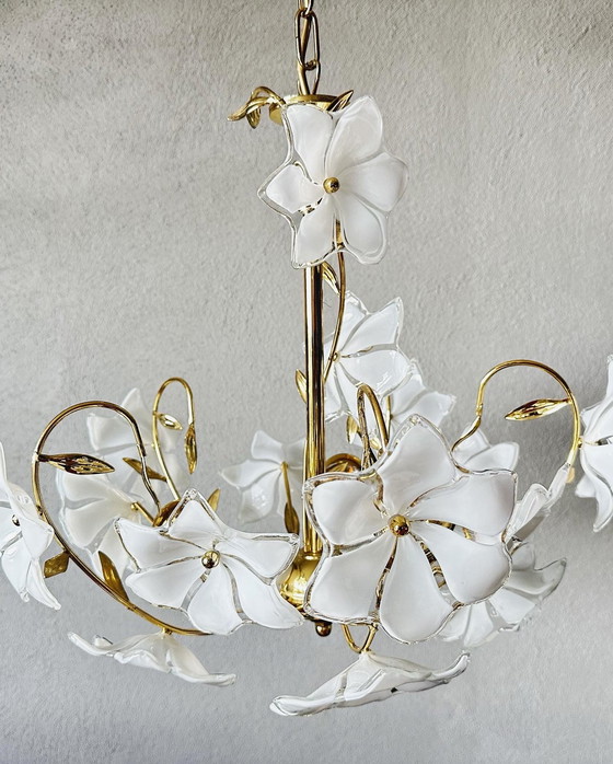 Image 1 of Vintage bloemen lamp