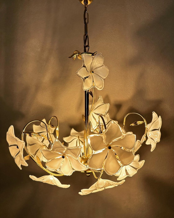 Image 1 of Vintage bloemen lamp