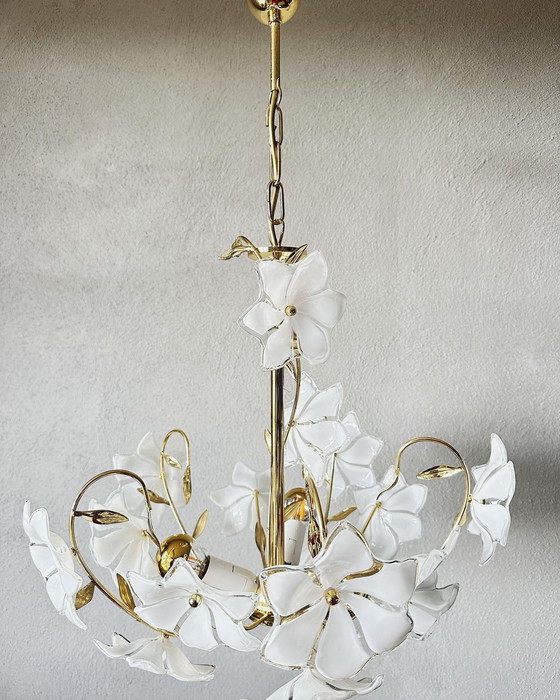 Image 1 of Vintage bloemen lamp