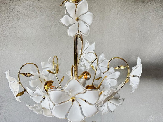 Image 1 of Vintage bloemen lamp