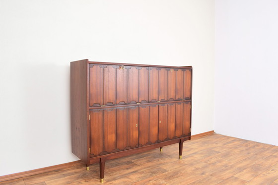 Image 1 of Mid Century Noorse teakhouten hoge plank, 1960S.